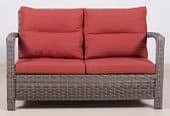 Купить Диван ТЕРРАСА Люкс ВЕНЕЦИЯ 2-х местный, плетеный, жгут 7262/7425, с подушками по низкой цене