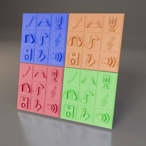 3Д панель стеновая Relieffo Jazz 017 из пенополиуретана 600х600х30 мм