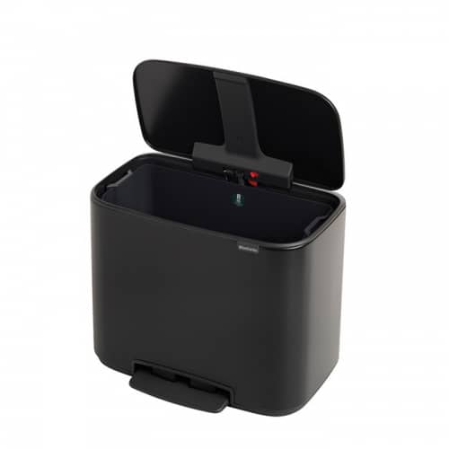 Купить Бак Brabantia Pedal Bin Bo мусорный, черный матовый, 36 л по низкой цене