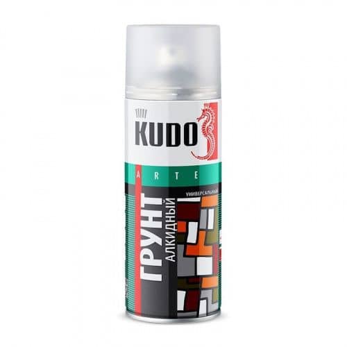 Купить Грунт KUDO KU-2003 аэрозольный универсальный чёрный 0,52 л по низкой цене
