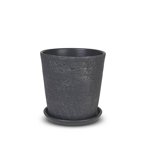 Купить Горшок керамический Лофт d22 см графит по низкой цене