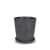 горшок керамический лофт d22 см графит Купить Горшок керамический Лофт d22 см графит по низкой цене