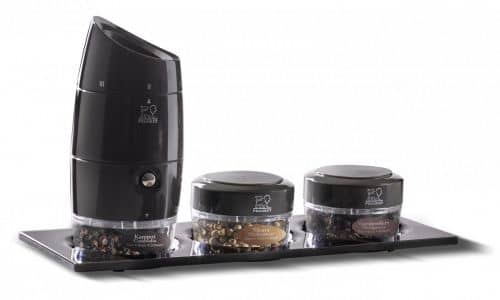 Купить Набор Peugeot Zanzibar set мельница для специй и 3 баночки с перцем, черный по низкой цене