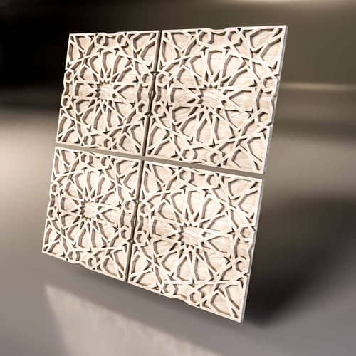3D панель стеновая Relieffo Solar (Бук) Д026Б 600х600х30 мм