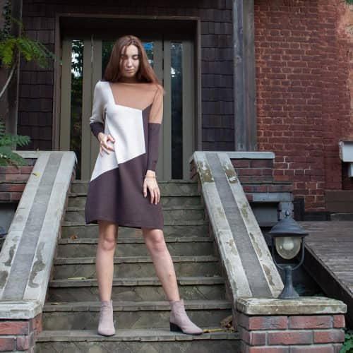 Купить Платье Lara FF05887 кофе по низкой цене