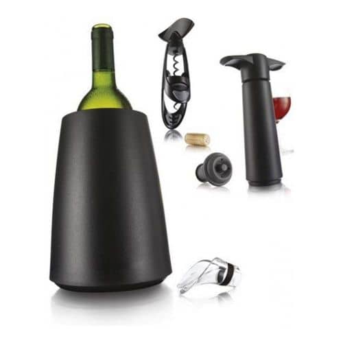 Купить Набор VACU VIN для вина подарочный, черный по низкой цене