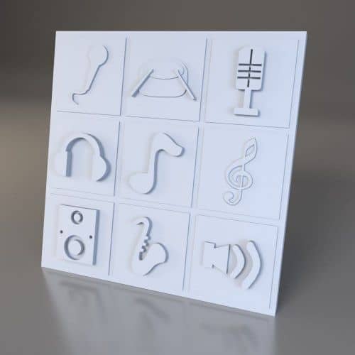 3Д панель стеновая Relieffo Jazz 017 из пенополиуретана 600х600х30 мм