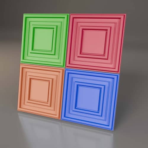 3D панель стеновая Relieffo Mirror 035 из пенополиуретана 600x600x30 мм