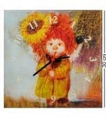 Купить Часы Artangels Вася с подсолнухом, 30х30 см по низкой цене