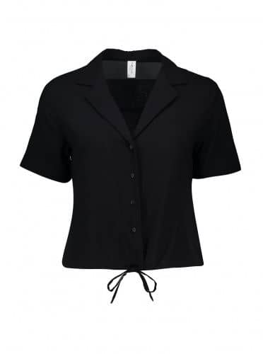 Купить Рубашка Piazza Italia с коротким рукавом, чёрная по низкой цене