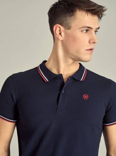 Купить Футболка-поло Piazza Italia с вышивкой черная по низкой цене