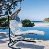 Купить Кресло-шезлонг Relaxa подвесное коричневое по низкой цене