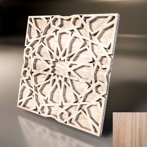 3D панель стеновая Relieffo Solar (Ясень) Д026Я 600х600х30 мм