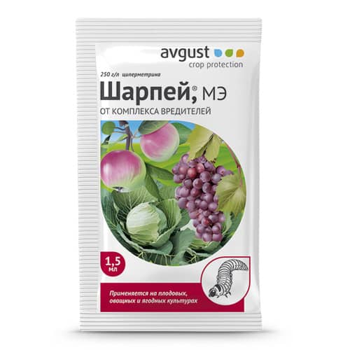 Купить Средство от вредителей Шарпей Avgust 1,5 мл по низкой цене