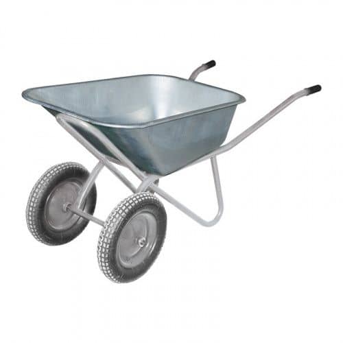 Купить Тачка строительная 2-колеснная усиленная Biber 70 л по низкой цене