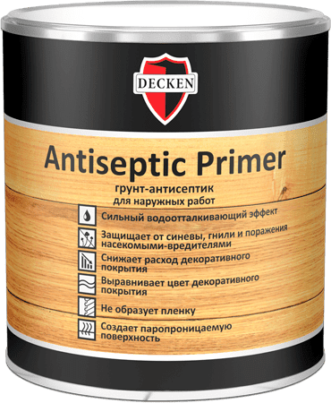 Купить Грунт Decken Antiseptic Primer бесцветный антисептик для древесины по низкой цене