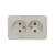 Купить Розетка двойная Schneider Electric Бланка без заземления бежевая по низкой цене