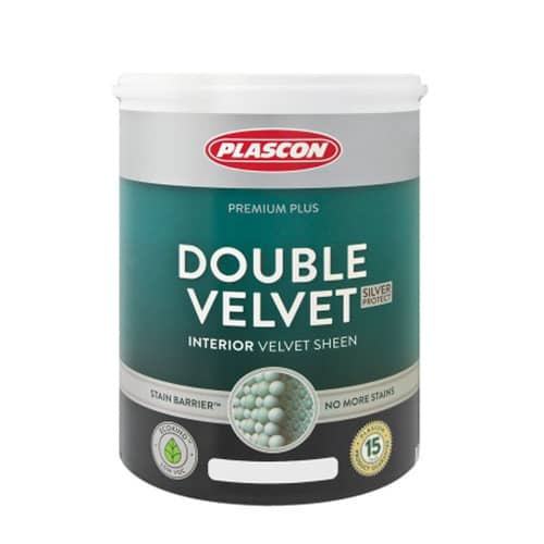 Купить Краска PLASCON DOUBLE VELVET, полуматовая, White (белая), 1 л по низкой цене