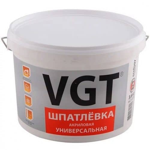 Купить Шпатлевка VGT акриловая универсальная 3,6 кг по низкой цене