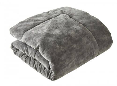 Купить Покрывало Blanc des Vosges Byzance Anthracite серое, бархат по низкой цене