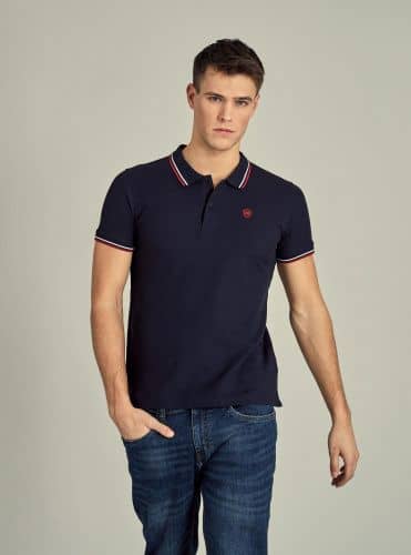 Купить Футболка-поло Piazza Italia с вышивкой черная по низкой цене