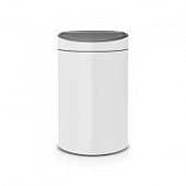 Купить Бак Brabantia Touch Bin New мусорный, белый, 40 л по низкой цене