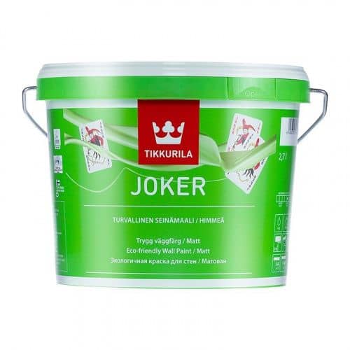 Купить Краска Tikkurila JOKER A в/д, интерьерная, гипоаллергенная 2,7 л по низкой цене