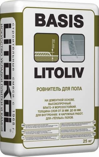 Купить Ровнитель LITOKOL Litoliv Basis грубый для пола 25 кг по низкой цене