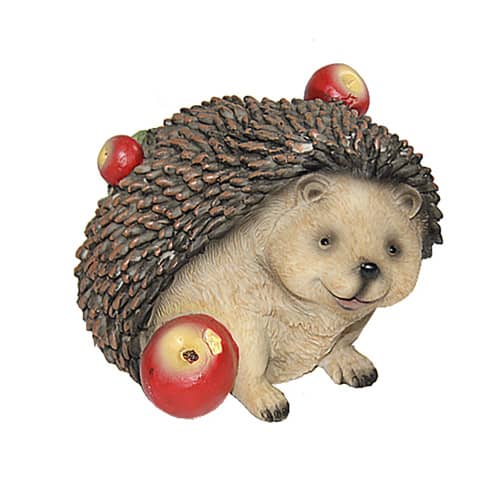 Купить Фигура садовая Ежик с яблоками 18х14х15 см по низкой цене