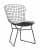 стул обеденный bertoia черный с черной подушкой Купить Стул обеденный Bertoia черный с черной подушкой по низкой цене