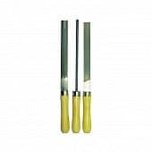 Купить Набор Biber Мастер напильников с деревянной ручкой, 250 мм, 3 шт. по низкой цене