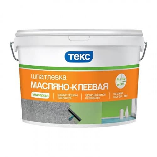 Купить Шпатлевка ТЕКС Универсал масляно-клеевая 16 кг по низкой цене