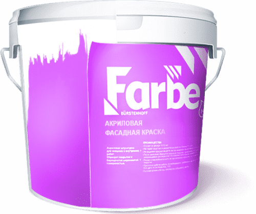 Купить Краска FARBE Acryl Fassaden Base  C акриловая, экономичная. полуматовая 20 кг (12,5 л) по низкой цене