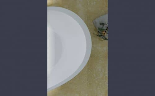 Купить Ванна Viva Lusso Spoon 2 каменная, отдельностоящая, черно-белая по низкой цене