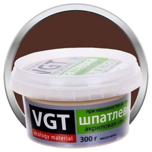 Купить Шпатлевка VGT акриловая по дереву Экстра Махагон 0,3 кг по низкой цене