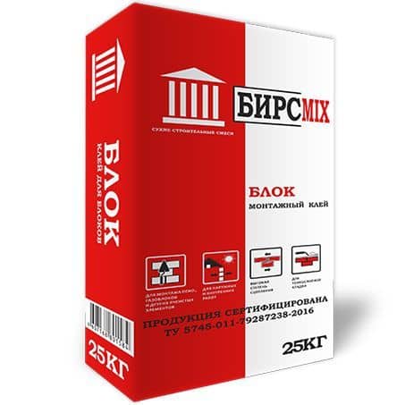 Купить Клей БирсMix Блок монтажный 25 кг по низкой цене