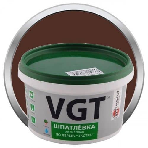 Купить Шпатлевка VGT акриловая по дереву Экстра Махагон 1 кг по низкой цене