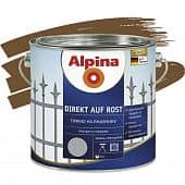 Купить Эмаль Alpina Direkt auf Rost по ржавчине гладкая RAL 1036 золотистая 2,5 л по низкой цене