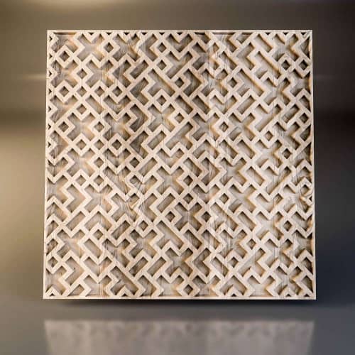 3D панель стеновая Relieffo Maze (Дуб) Д020Д 600х600х30 мм