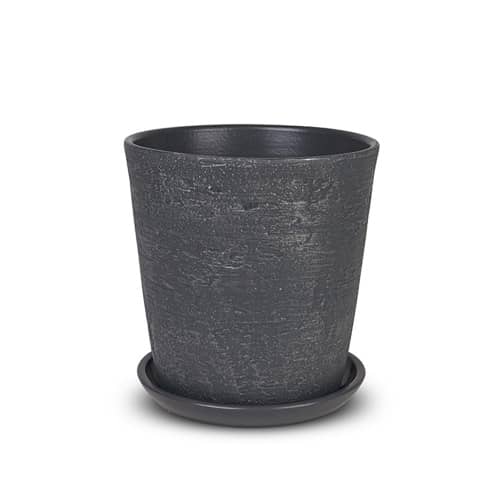 Купить Горшок керамический Лофт d26 см графит по низкой цене
