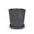 Купить Горшок керамический Лофт d26 см графит по низкой цене
