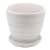 Купить Горшок для цветов с поддоном d17,5 см белый по низкой цене