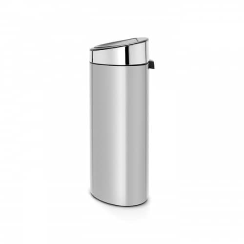 Купить Бак Brabantia Touch Bin New мусорный, серый металлик, со стальной крышкой, 40 л по низкой цене