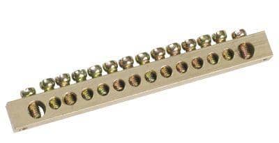 Купить Шина PEN "земля-ноль" 8х12мм 8/2 (8групп/крепеж по краям) IEK YNN21-08-100 по низкой цене