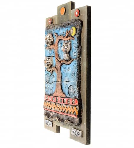 Купить KK-530 Панно КоКо Шамель "Совы на дереве" шамот по низкой цене