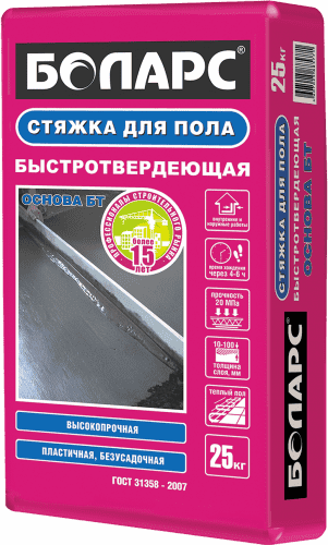 Быстротвердеющая стяжка Боларс быстротвердеющая Быстротвердеющая стяжка Боларс