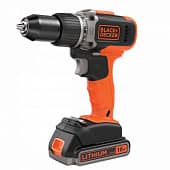 Купить Шуруповерт аккумуляторный ударный Black&Decker BCD003C2K 2х1,5 Ач Li-Ion 18 В по низкой цене