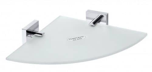 Купить Полка Bemeta Beta стеклянная угловая хром 255x55x255 мм 132102012 по низкой цене