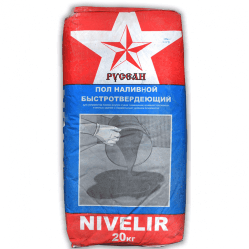 Купить Наливной пол Русеан Нивелир быстротвердеющий 20 кг по низкой цене