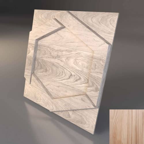 3D панель стеновая Relieffo Honeycomb (Ясень) Д004Я 600х600х30 мм